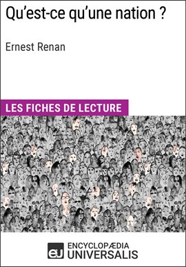 Cover image for Qu'est-ce qu'une nation ? d'Ernest Renan