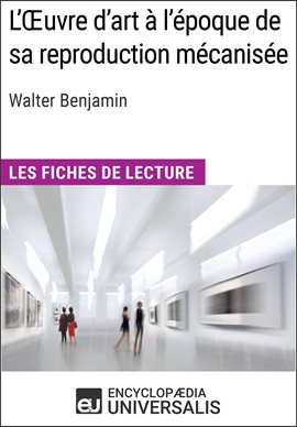 Cover image for L'Oeuvre d'art à l'époque de sa reproduction mécanisée de Walter Benjamin