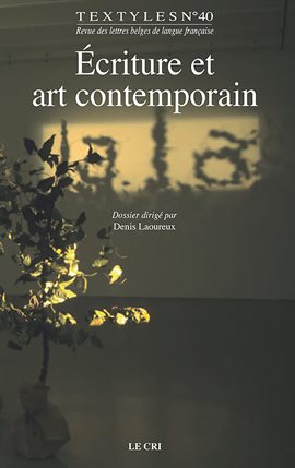 Cover image for Écriture et art contemporain
