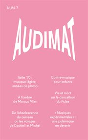 Audimat - revue n°7. Revue de critique musicale cover image