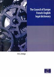 The Council of Europe French-English legal dictionary cover image