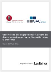 Observatoire des engagements et actions du gouvernement au service de l'innovation et de la crois.... Rapport annuel 2015 cover image