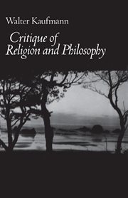 Critique of religion and philosophy cover image