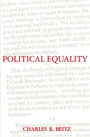 Political equality : an essay in democratic theory cover image