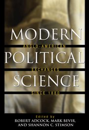 Modern political science. Anglo-American Exchanges since 1880 cover image