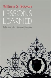 Lessons learned. Reflections of a University President cover image