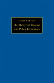 The theory of taxation and public economics cover image