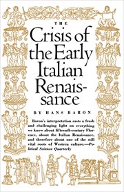 Crisis of the Early Italian Renaissance cover image