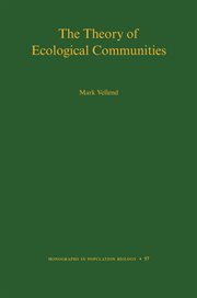 The theory of ecological communities cover image