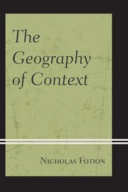 The geography of context cover image