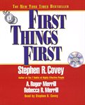 First things first cover image