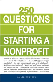 250 Questions for Starting a Nonprofit cover image