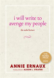 I Will Write to Avenge My People : The Nobel Lecture cover image