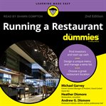 Running a restaurant for dummies cover image