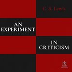 An experiment in criticism cover image