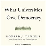 What universities owe democracy cover image