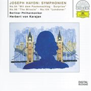 Haydn: symphonies no. 94 "surprise"; no. 96 "the miracle"; no. 104 cover image