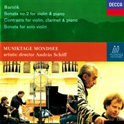 Bartók: violin sonata no. 2; contrasts; solo violin sonata cover image