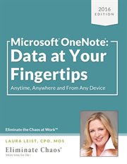 Microsoft(r) onenote(r). Data at Your Fingertips - Anytime, Anywhere and From Any Device cover image
