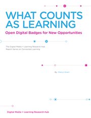 What counts as learning. Open Digital Badges for New Opportunities cover image