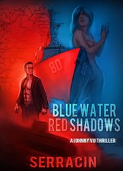 Blue water red shadows cover image