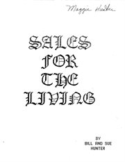 Sales for the living. A Book On Sales With A Christian Influence cover image