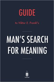 Guide to Viktor E. Frankl's Man's search for meaning cover image