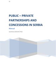 Public - private partnerships and concessions in serbia. Manual cover image