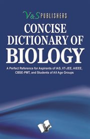 Concise dictionary of biology cover image