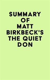 Summary of matt birkbeck's the quiet don cover image