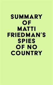Summary of matti friedman's spies of no country cover image