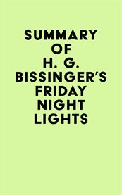Summary of h. g. bissinger's friday night lights cover image