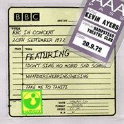Bbc in concert [hampstead theatre club, 20th september 1972] cover image