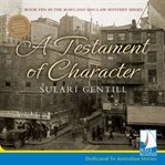 Testament of Character, A cover image